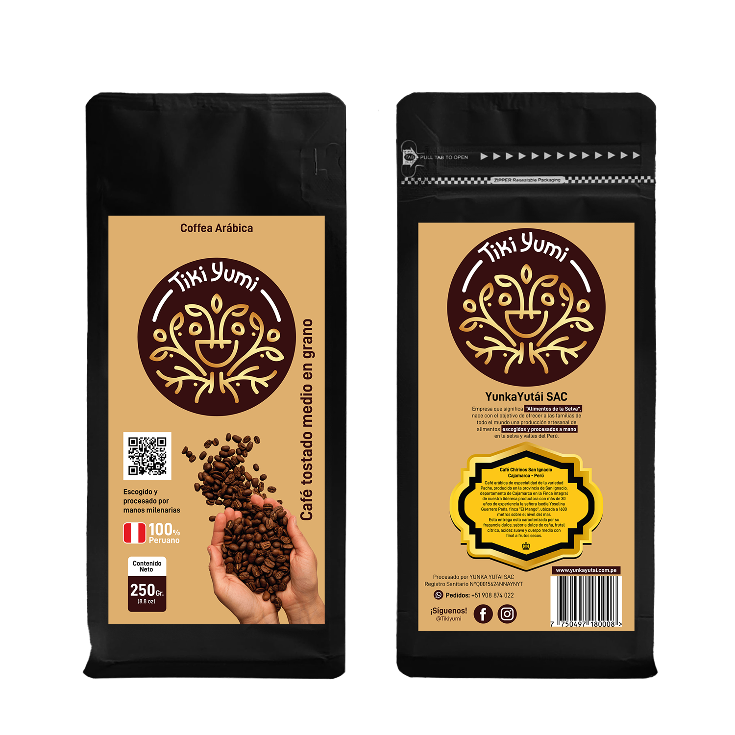 Café Tostado Medio en Grano 250 GR
